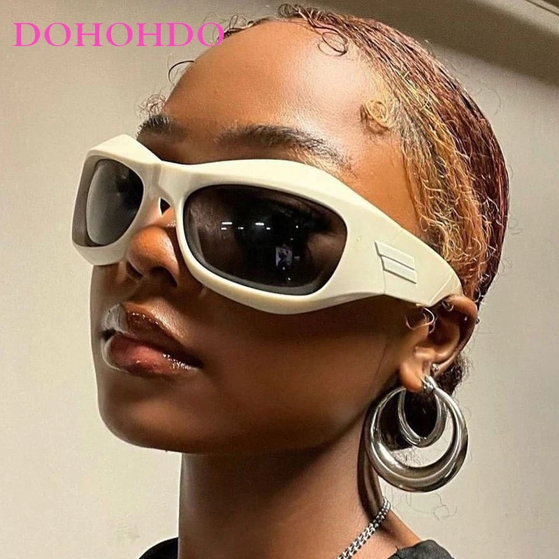 

Oversized Cyberpunk Y2K Hip Hop Sunglasses Women Men 2025 Trend Luxury Brand Designer Outdoors Sports Shades Sun Glasses UV400