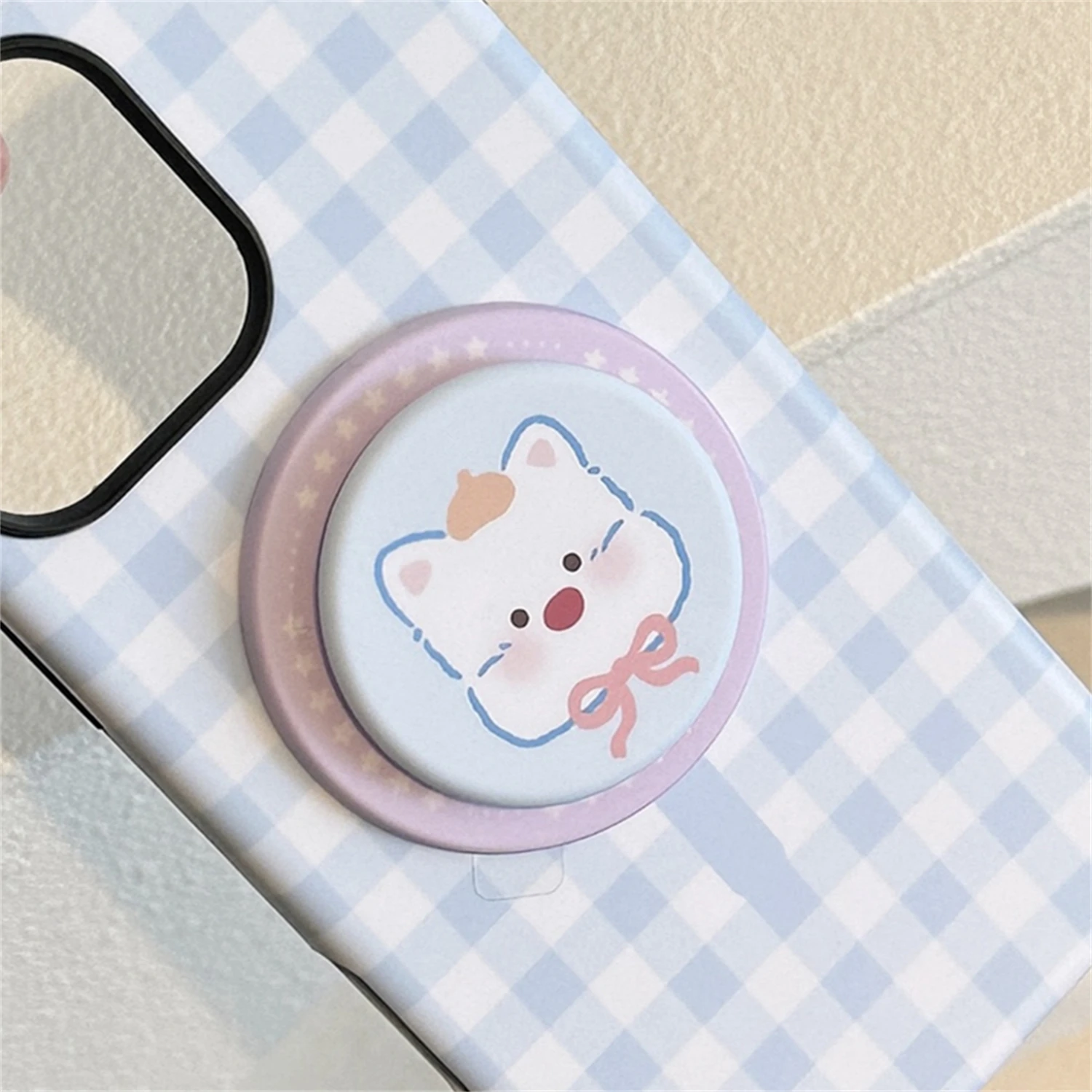 

Stick out tongue puppy magnetic Stand for Magsafe Griptok Bracket Phone Holder Support For IPhone Samsung Pad Smart Tok