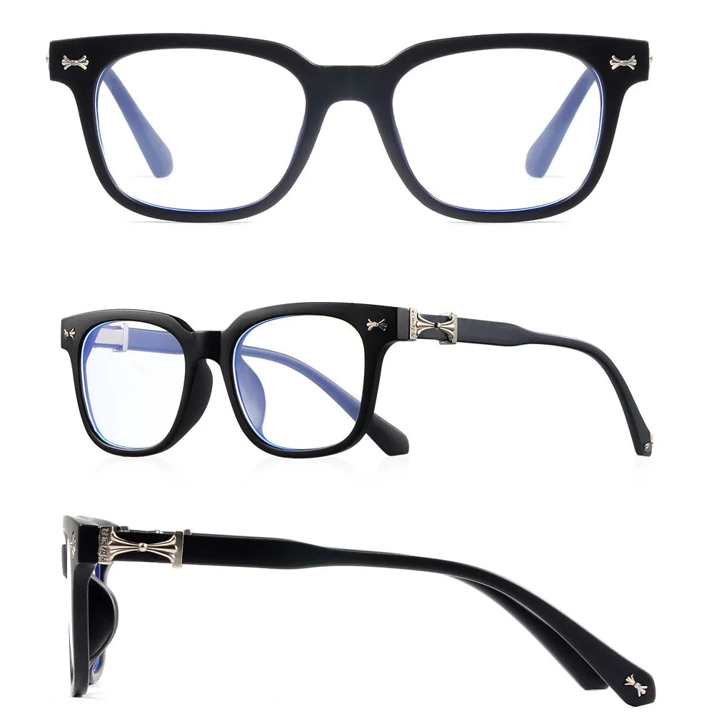 CRIXALIS 10 Stück Anti-Blaulicht-Brille für Damen und Herren, quadratisch, lässig, neutral, für Halloween, Weihnachten, Brille, Computerbrille – Detail 4