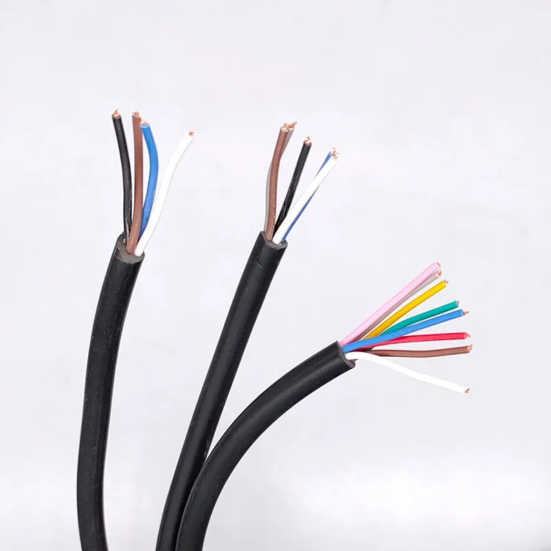 Conector de sensor M12, cable impermeable, macho y hembra, 4, 5, 8 pines + 2m, PVC, moldeado por inyección integrado, conectores M12
