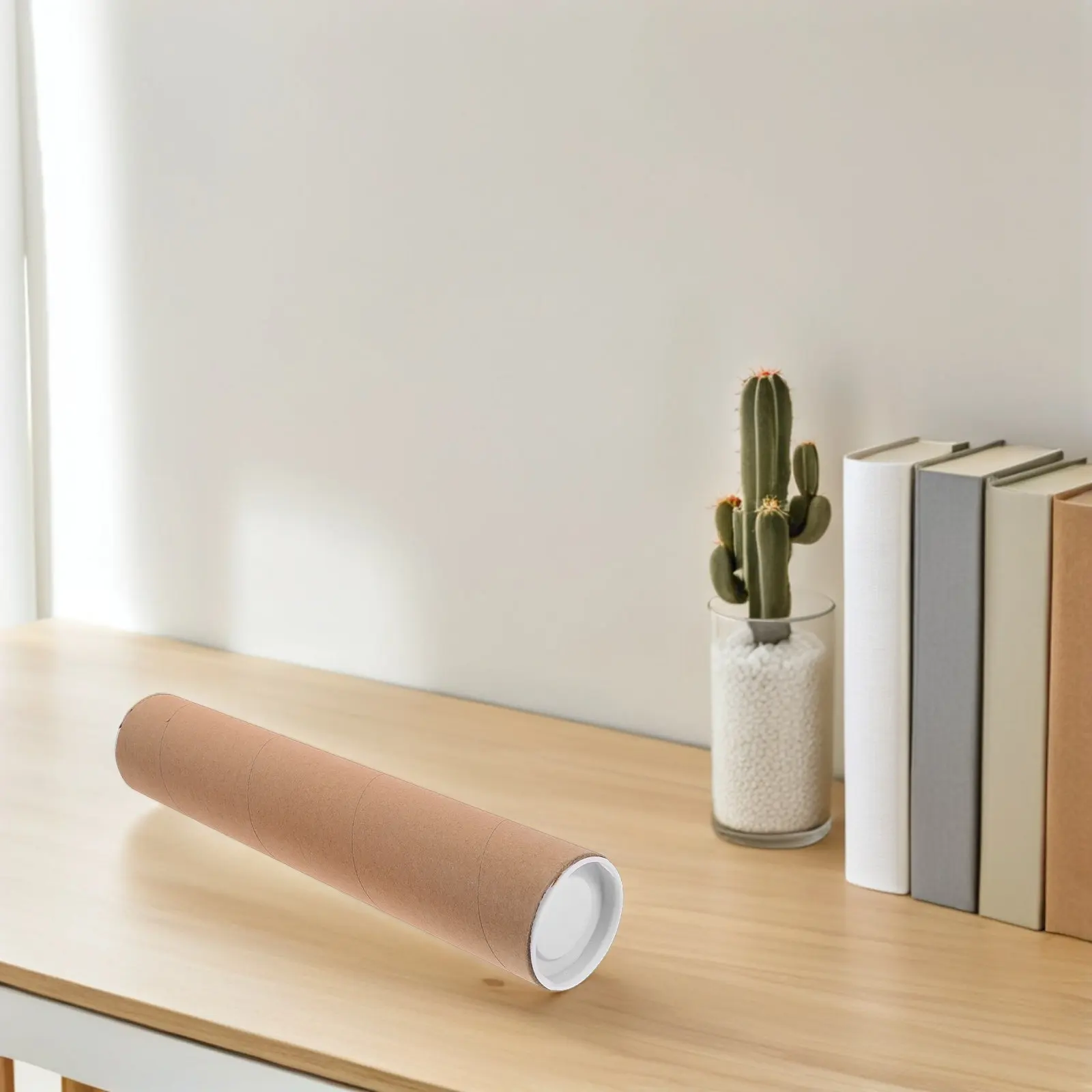 5Pcs Kraft Paper Mailing Tube Round Cylinder Box Poster Holder for Artwork Blueprints Maps Document Mailing Tubes