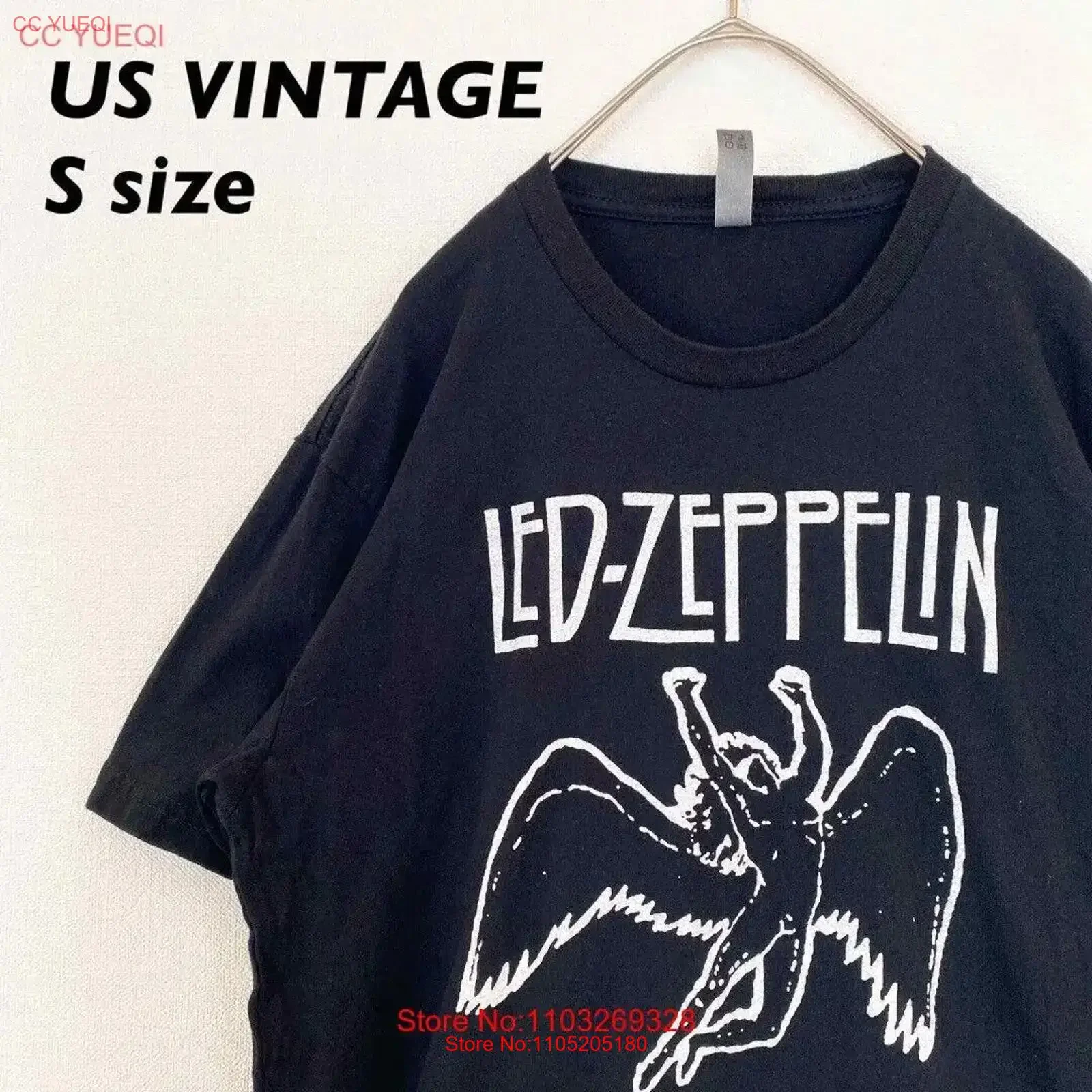 Us Old Clothes  T Shirt Cut And Sew Van Red Zempelin S vintage Washed Slightly Stretched Comfortable Casual Breathable