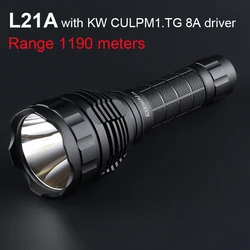 Flashlight Convoy L21A KW CULPM1.TG 8A Driver 1190 Meters Torch High Power White Light Lanterna 21700 Flash Light Long Range