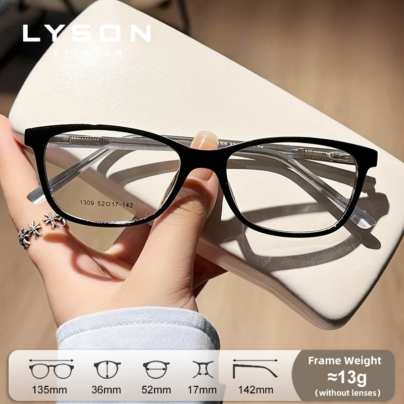 LYSON جديد مستطيل نظارات للقراءة النساء مكافحة الضوء الأزرق وصفة طبية النظارات البصرية المضادة للانعكاس قصر النظر مد البصر نظارات