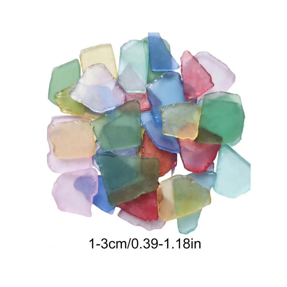 Sea Glass Pieces Frosted Clear Tumbled Crushed Beach Seaglass Sea Colored Glass Shards For Fish Tank Home DIY Beach Wedding
