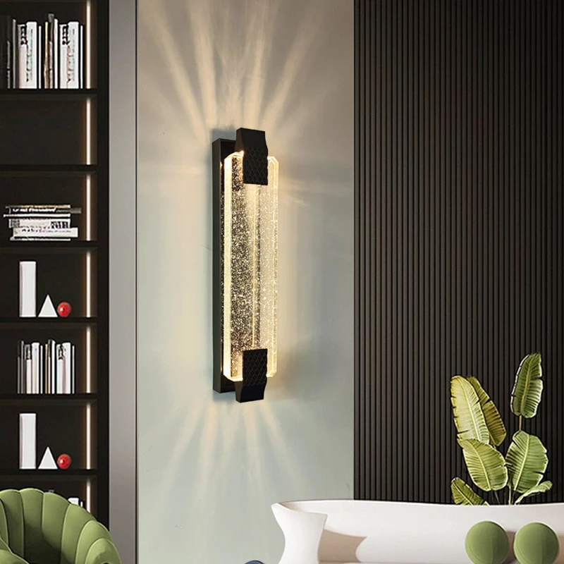 Outdoor Villa Courtyard Light Luxury Bubble Crystal Living Room Wall Lamp Bedroom Bedside Light Waterproof Outdoor Balcony Light