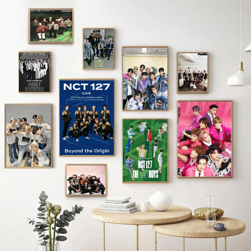 

Kpop N-NCT 127 Dream Anime Posters Sticky Whitepaper Sticker DIY Room Bar Cafe Kawaii Room Decor