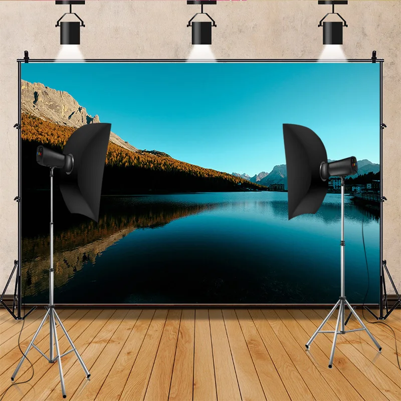 Küsten graffiti schnee bedeckte Berge Fotografie Hintergrund Tornado Wolken schöne Landschaft Hintergrund Landschaft TY-03