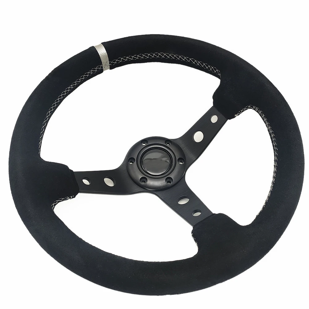 

14 Inch Universal Modification Steering Wheel Frosted Suede Car Racing Sports Competition Cars Accessories