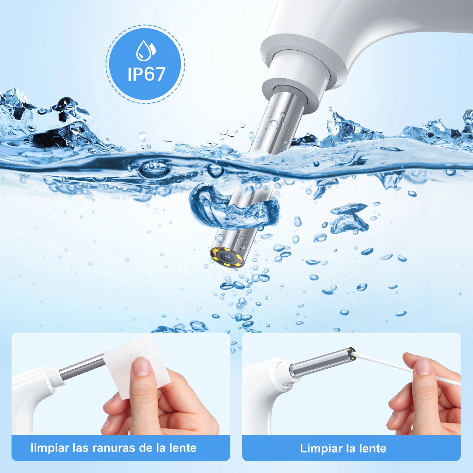 TESLONG 3.9mm Lens Wireless otoscopio 720P HD WiFi Ear Scope con 6 LED per bambini e adulti supporto Android e iPhone