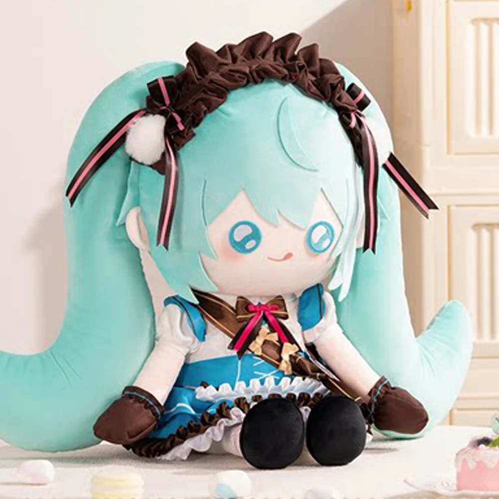 IN Stock Original Genuine Hatsune Miku Replaceable Emoji Plush Toy Anime Peripherals Kawaii Doll 40CM Cartoon Collect Doll Gift
