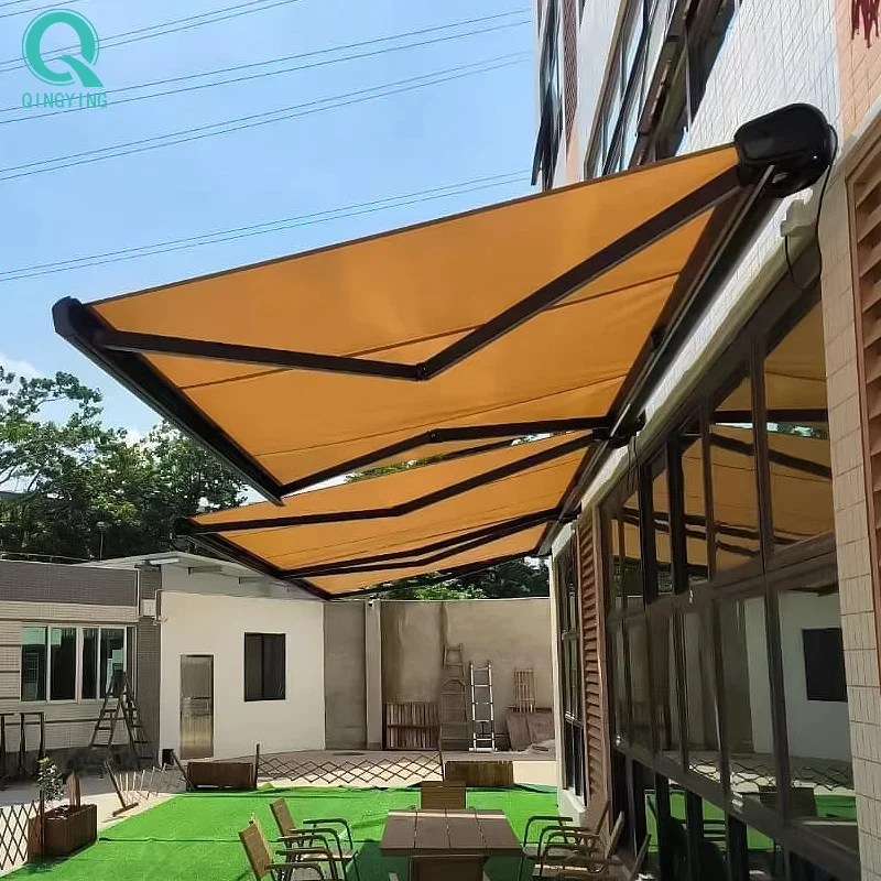 

Моторизованный выдвижной тент, сверхмощный навес с высоким ветром, внешний полный кассетный электрический тент с правым складным рычагом