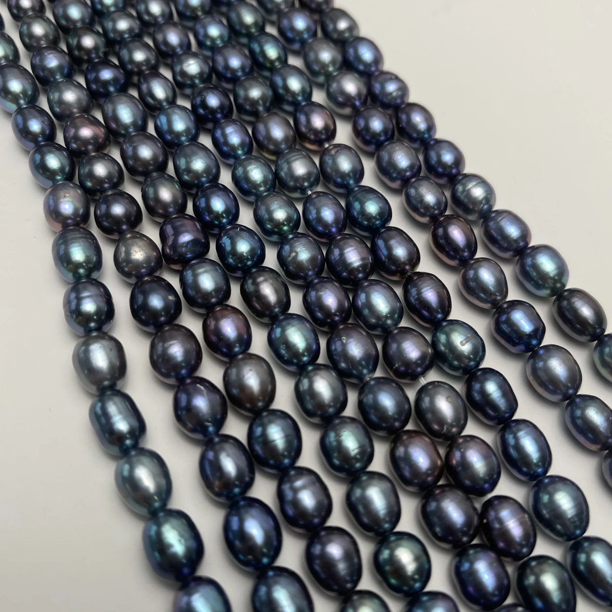 

AAAA 8–9mm Black Rice-Shape High-Quality Natural Freshwater Pearl Semi-Finished Beads for Jewelry Making DIY Necklaces Bracelet