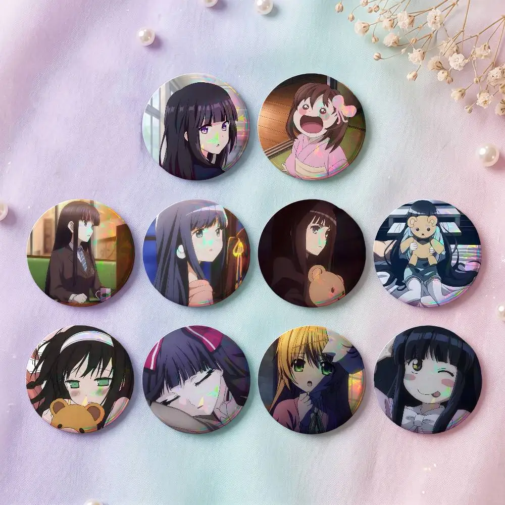 1pc K-ami-sama No Memo-cho Cartoon Style Badge Brooches On Backpack Decoration Round Enamel Pins For Accessorys