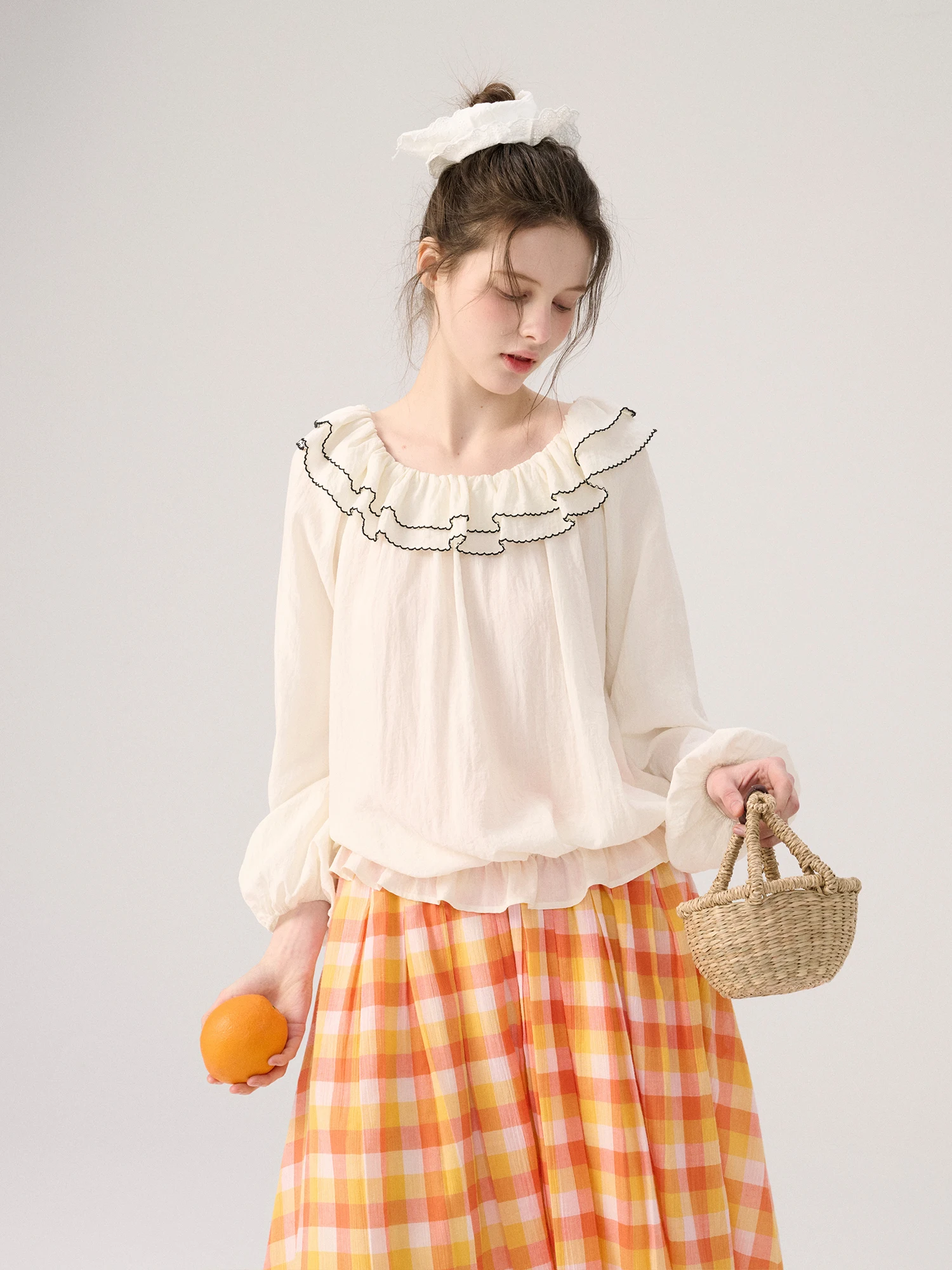 

Женская вышитая рубашка Sullenger с двойным подолом, два варианта ношения, отложной воротник, дышащий хлопок с нейлоном, весенний дизайн