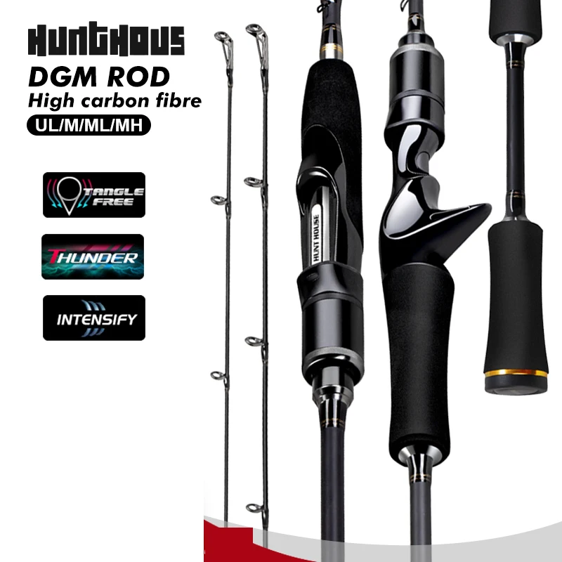 

Hunthouse MH Fishing Rod 2.08m Lure Weight 10-30g Casting 2 Sections Line Weight 12-16LB Carbon Fiber Bass Pike Fish Tackle