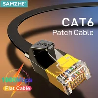 SAMZHE Cat6 Ethernet Cable Cat 6 10Gbps Network Flat Lan Cable for Router RJ45 Laptop TV Box Network Cable Patch Cords