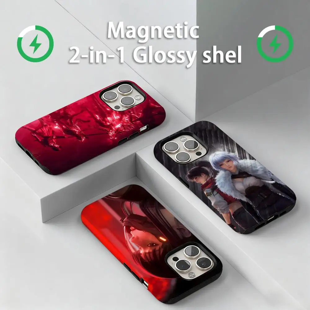 Чехол для телефона в стиле аниме Ling Cage, магнитный глянцевый корпус 2-в-1, для iPhone 17 16e 16 15 14 13 12 11Pro Max Plus Чехол для телефона в стиле аниме Ling Cage, магнитный глянцевый корпус 2-в-1, для iPhone 17 16e 16 15 14 13 12 11Pro Max Plus