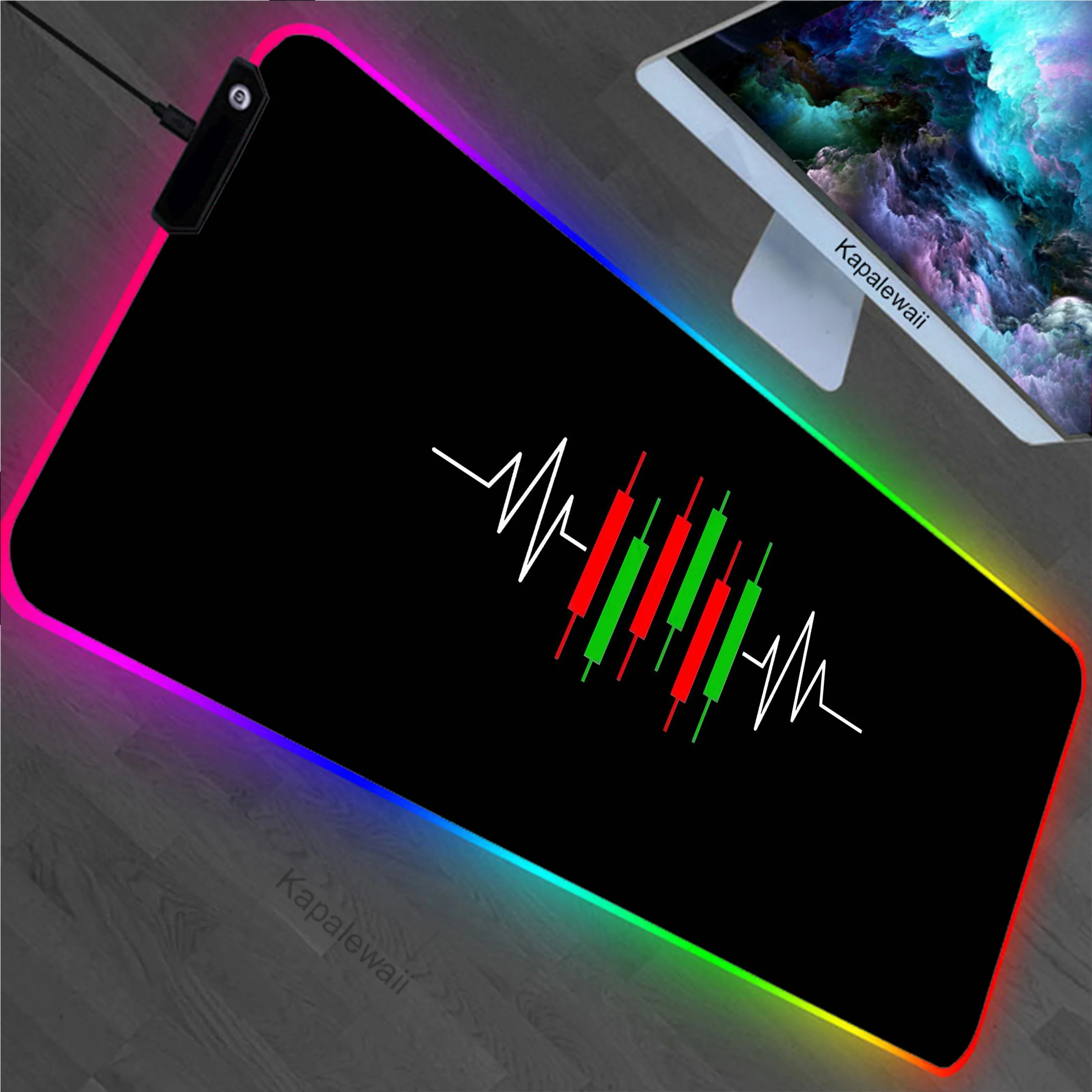 

Stock Market Chart Pattern RGB Gaming Mouse Pad Large Mouse Mat Laptop Mouse Carpet Game Carpet Keyboard Pads Gamer Desk Mat