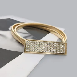Elastic Gold Chain Belt Female Waist Punk Y2K Silver Metal Rhinestone Belts For Women High Quality Luxury Golden Waistband