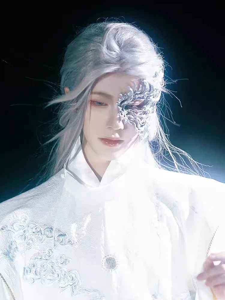 أقنعة ZHUHE ذات الألواح العظام على طراز Cyberpunk مناسبة للرجال والنساء كإكسسوارات المجوهرات وهدايا الحفلات