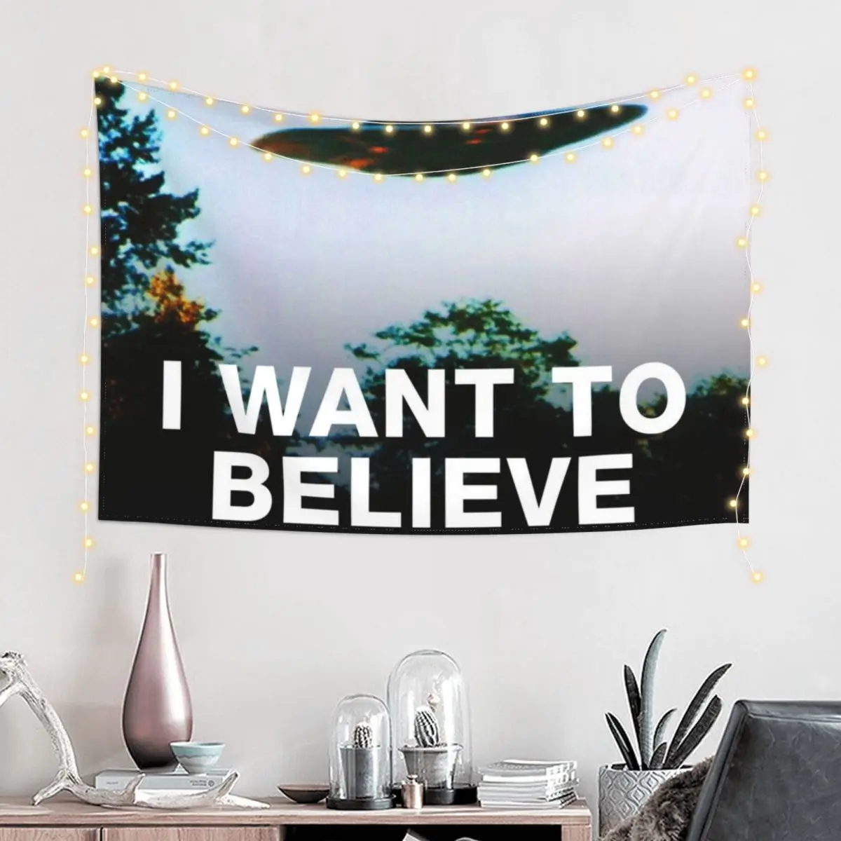 

I want to believe. Original The X-Files poster Tapestry Wall Hanging Wall Aesthetic Room Decor Custom Tapestry