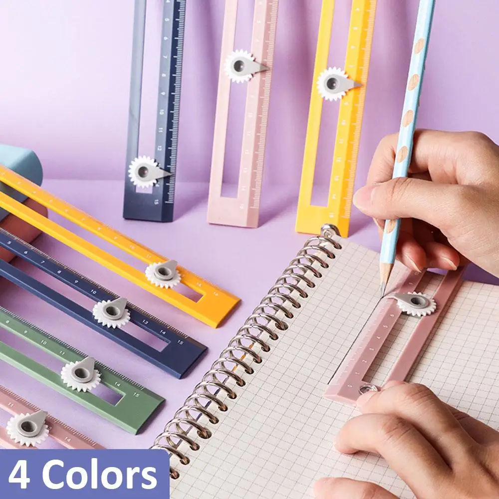 2 in 1 Compasses Rule Multifunctional Drawing Circle Tool DIY Geometric Drawing Measurement Tool Compass Ruler for Office School