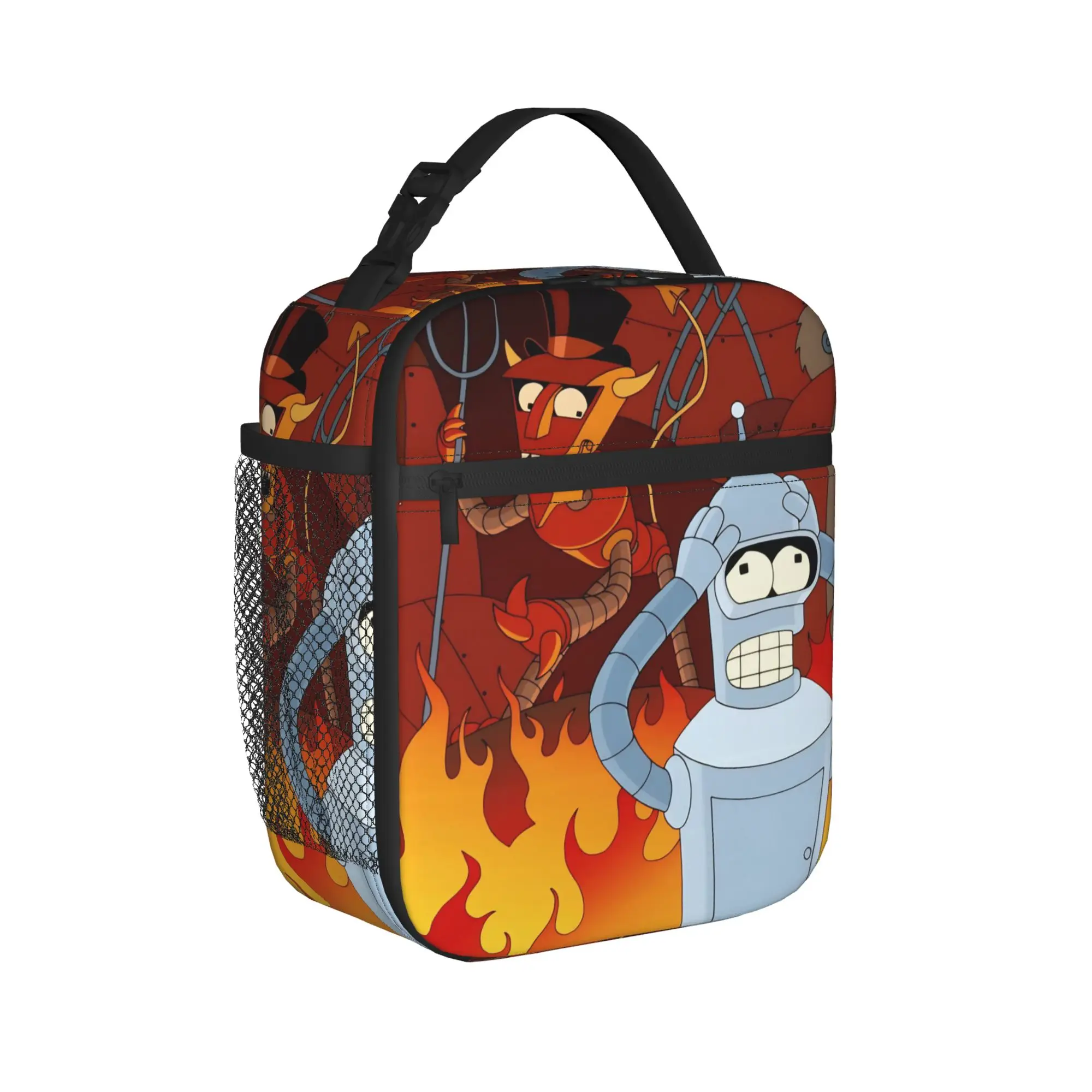 Bolsa térmica futuramas para homens e mulheres, recipiente para alimentos, caixa térmica reutilizável para o trabalho
