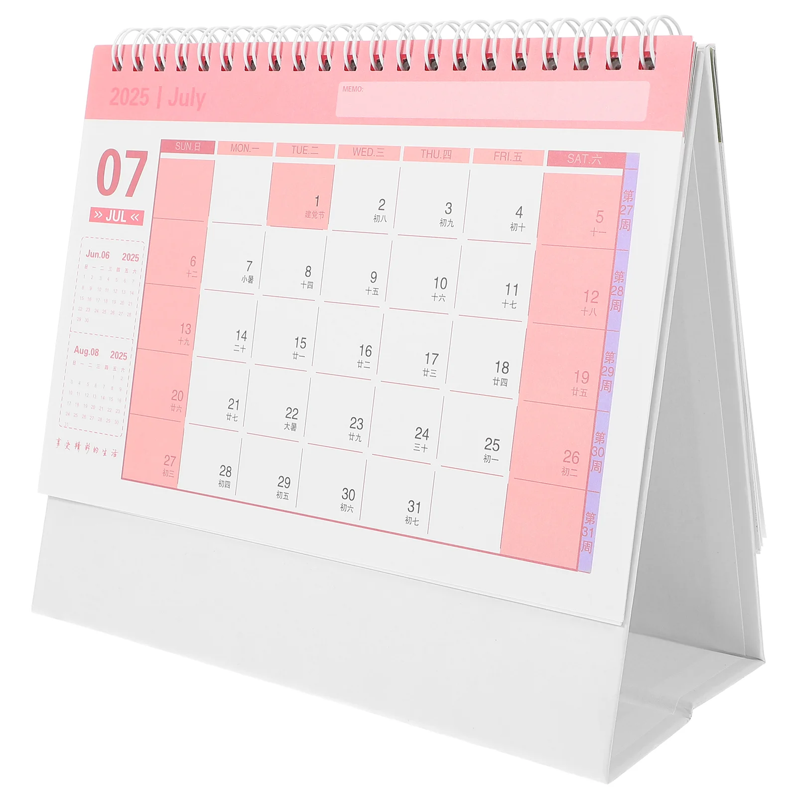 2025 Desk Calendar Table Top Small Stand up Calendars Holiday Daily Schedule Desktop Flip Mini Tabletop