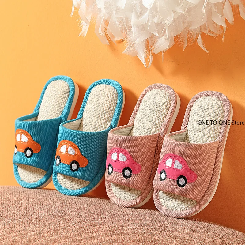 

Wholesale Cartoon Linen Slippers Four Seasons Home Floor Household Mute Cotton Linen Sweat Slippers Soft and Comfortable