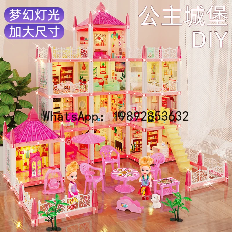 Gioco di finzione per bambini, casa delle bambole giocattolo per ragazze dai 3 ai 6 anni, regalo di compleanno