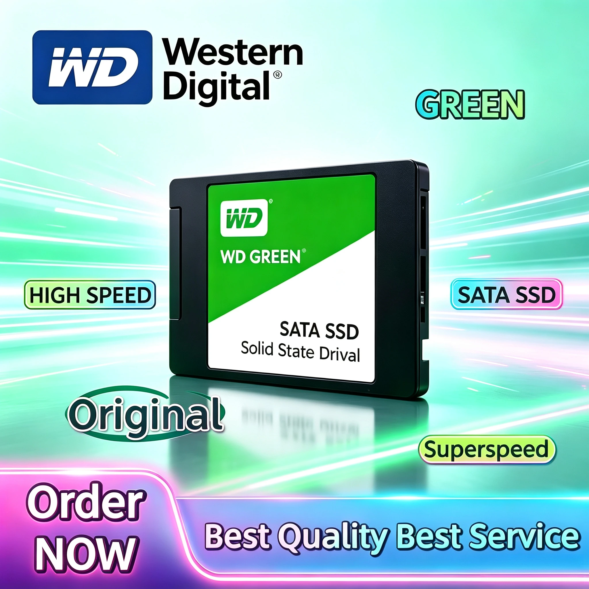 For WD GREEN 2.5" SATA III SLC internal Solid State Disk 500gGB 1TB 2TB 4TB Read Speed 545MB Hard Drive for Laptop Desktop SSD