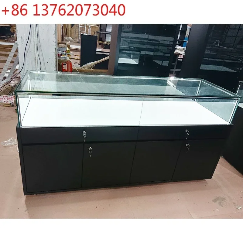 custom.modern jewelry display showcase furniture metal frame glass counter table for retail shop jewelry display booth