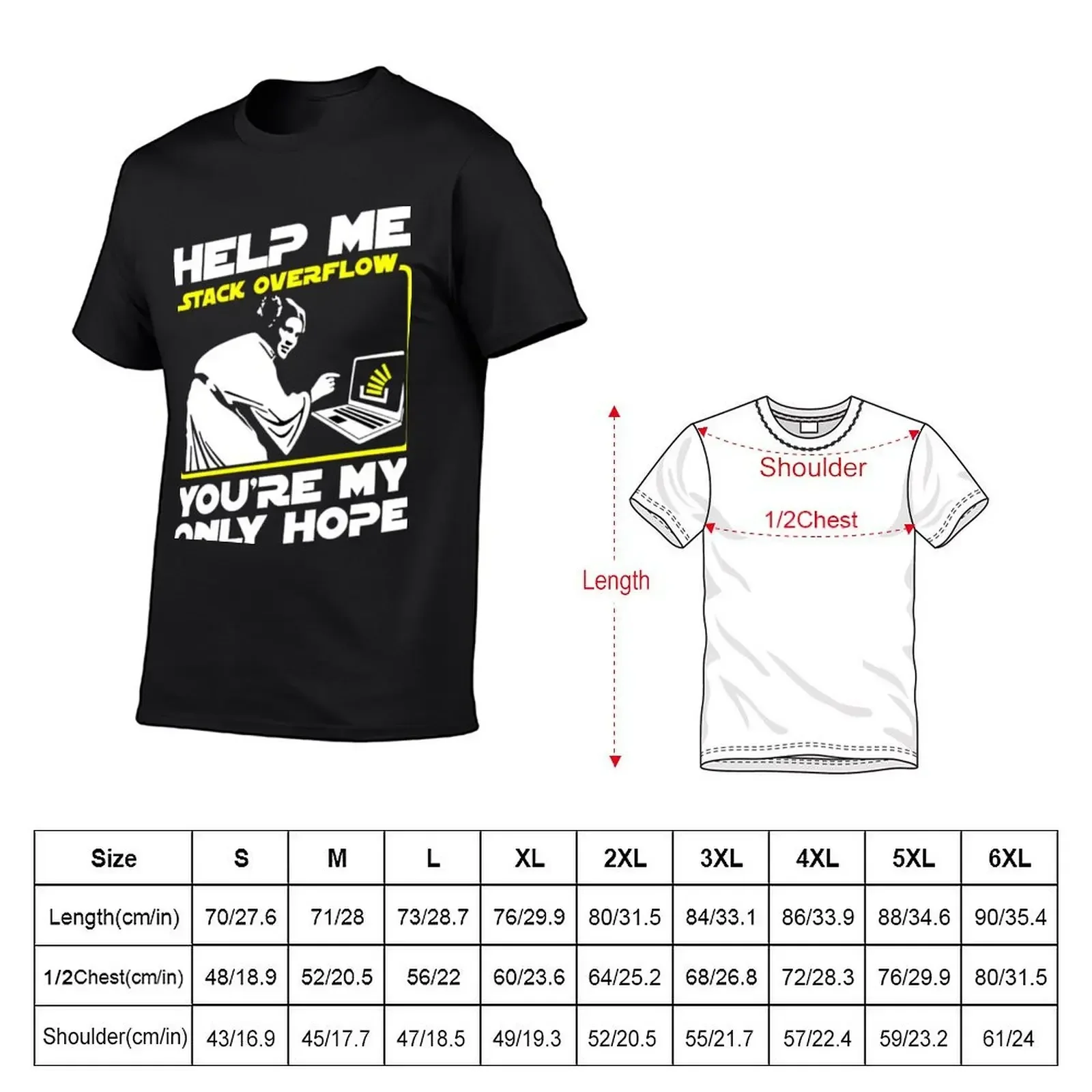 Help Me Stack Overflow You’re My Only Hope T-Shirt customizeds blanks anime tshirt mens workout shirts