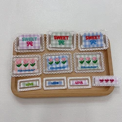 10/30pc Love Lace Yarn Embroidery Flower Stickers Phone Cases Gauze Skirts Pants Headwear Fabrics Clothing Accessories