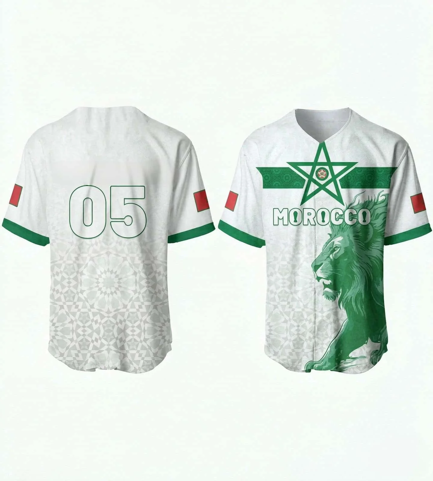 2026/27 New Moroccan Ethnic Inspired Sport Tee Red‑Green Animal Graphic Short‑Sleeve Quick‑Dry Family Matching Casual Tops