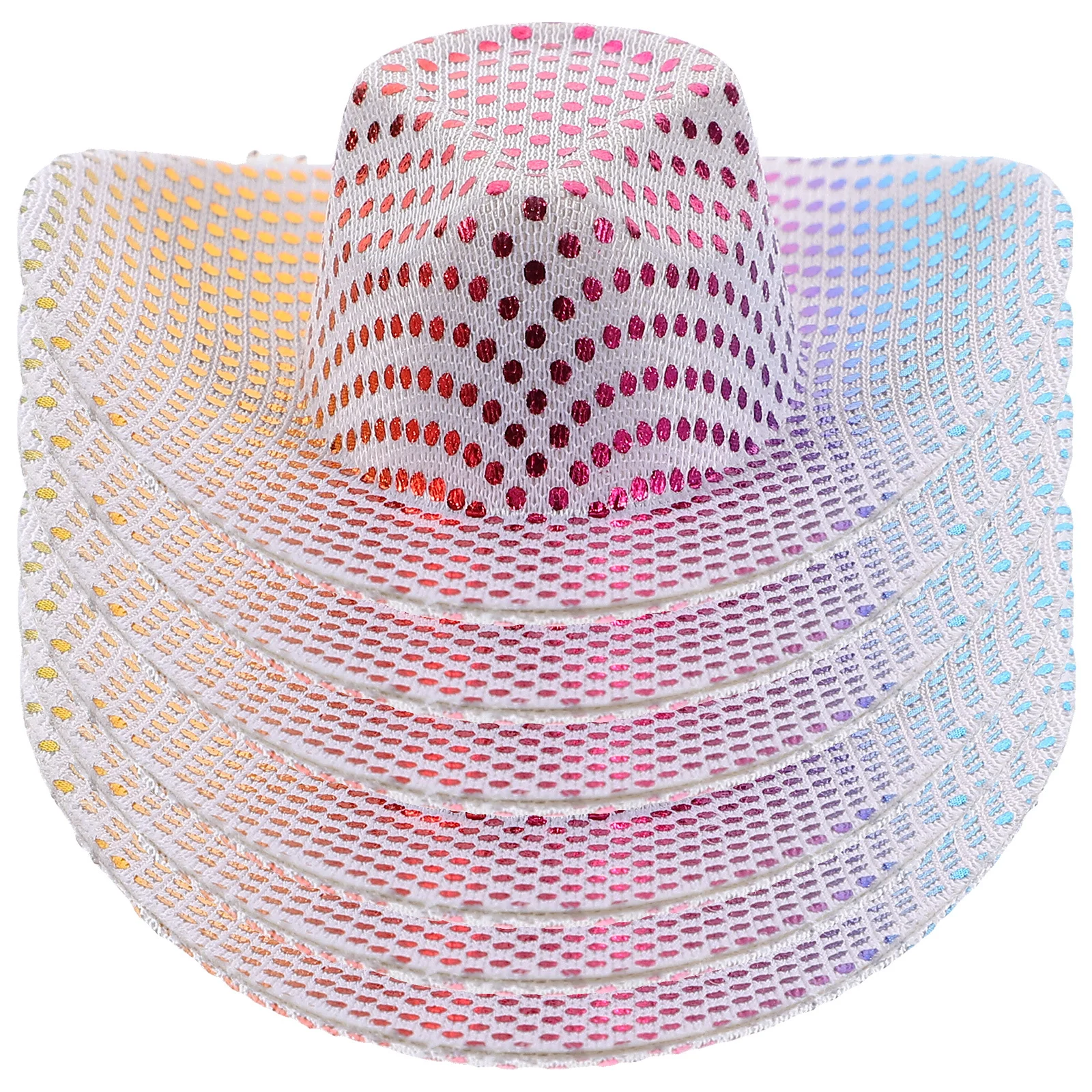Mini chapeaux Disco de Cowgirl occidentale, 6 pièces, chapeaux miniatures pour projets de bricolage, accessoires de décoration de fête Cool à la mode