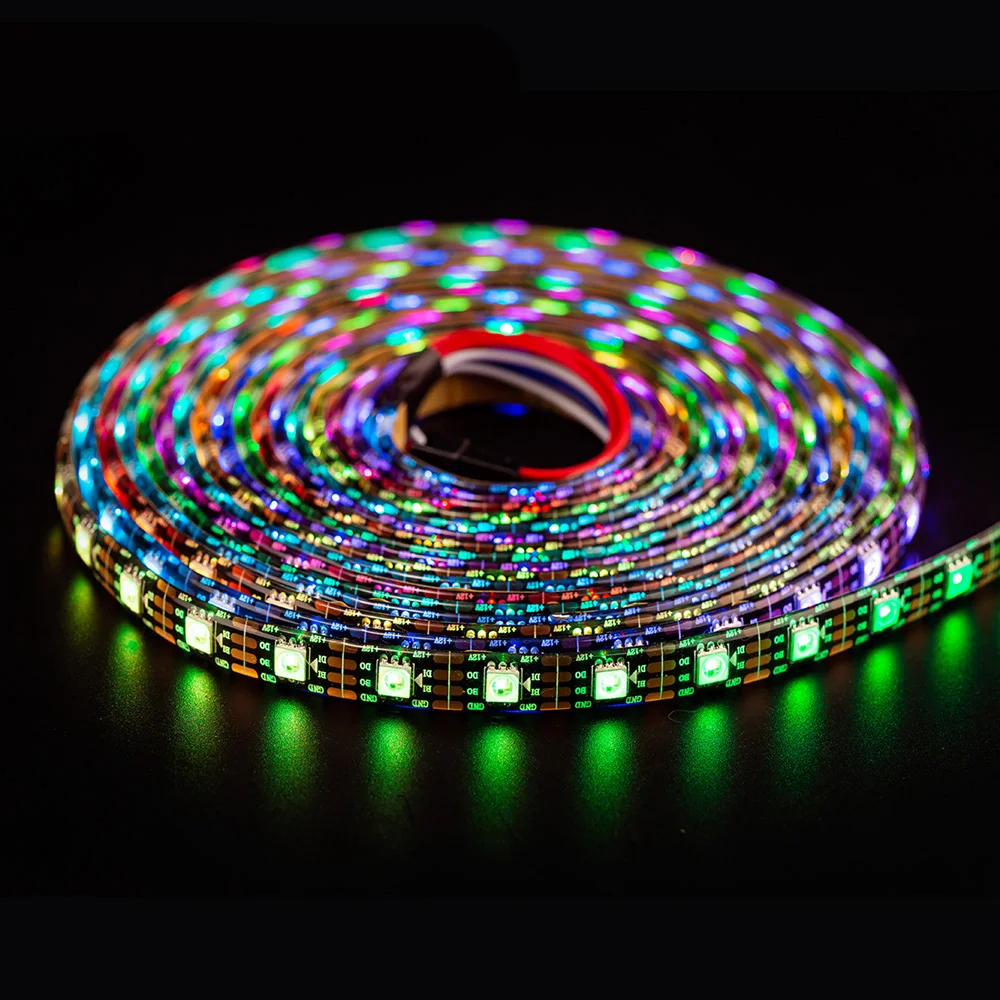WS2815 DC12V WS2812B WS2813 RGB LED Pixels Strip Light Dual-Signal 1m 5m Individually Addressable LED 30 60 144 Pixels Leds/m