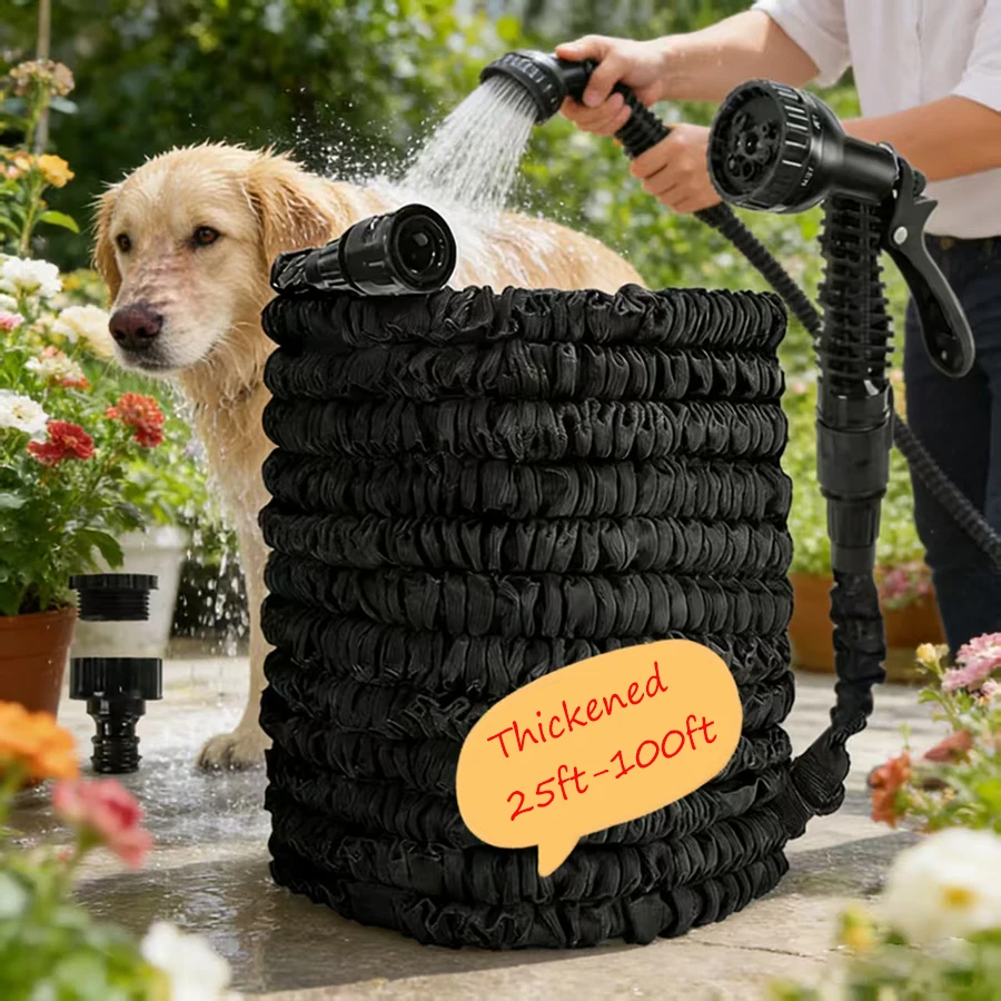 Garden Expandable Magic Hose, High-Pressure Car Wash, 7Water Spraying Functions, Water Gun, Home Garden Watering Hose Garden Hos
