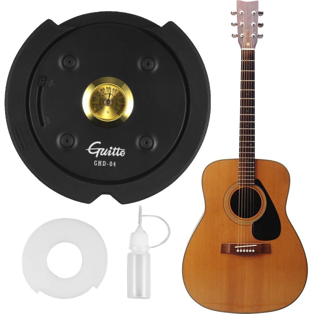 Acoustic Guitar Humidifier Acoustic Soundhole Cover Guitar Hygrometer Guitar Sound Hole Cover for Guitar Care & Maintenance