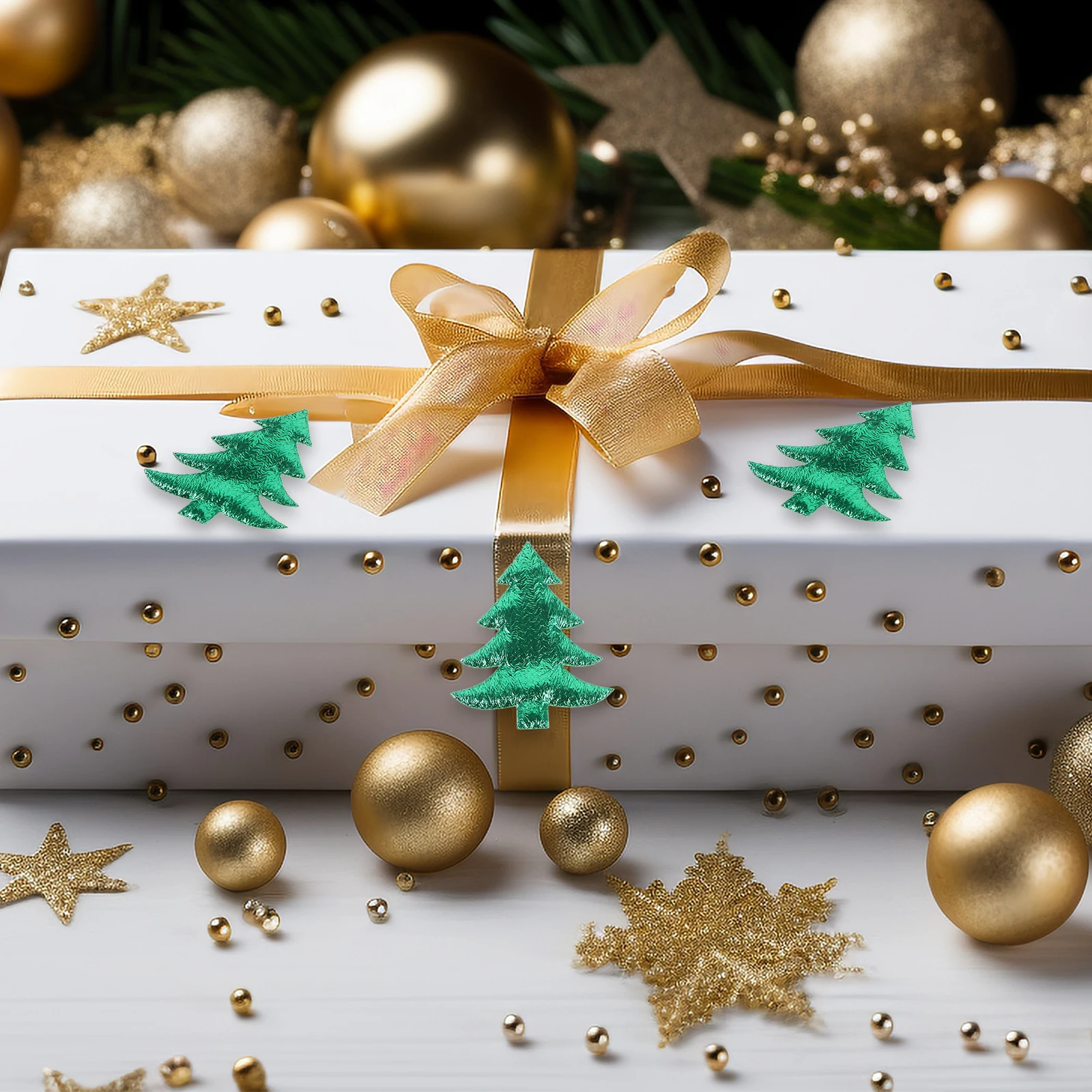 

100pcs Tree Charms Miniature Tiny Decorations For Diy Crafts Lightweight Xmas Ornaments Mini Christmas Decorations