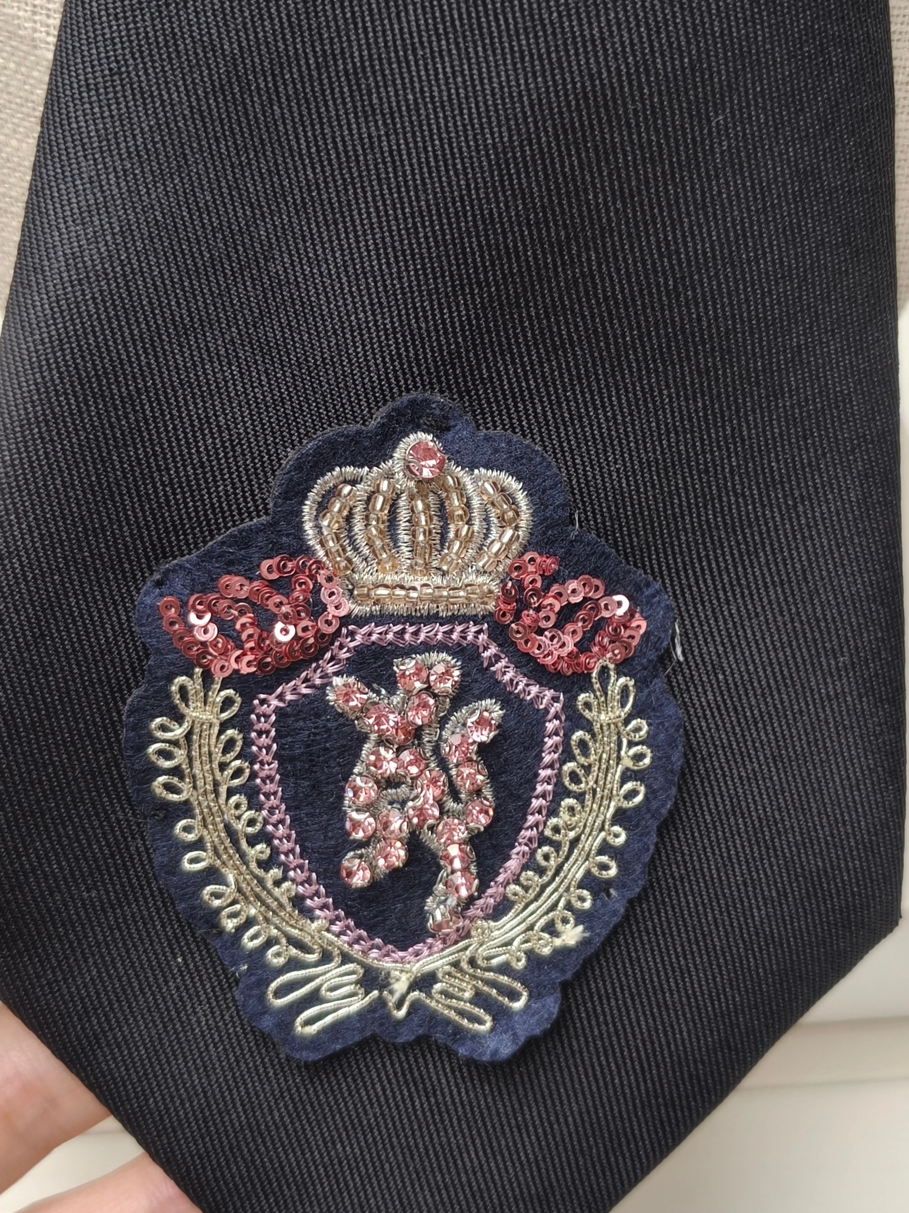 High-End Crown Badge Black Tie - Women'S Accessories For Formal Wear ulasan dan harga