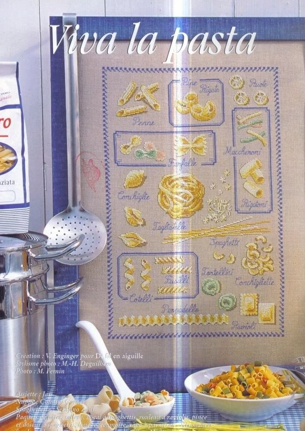 Spaghetti Embroidery Cross Stitch Kits, DIY Needlework, Cotton Canvas, High-Quality Craft, 39-55