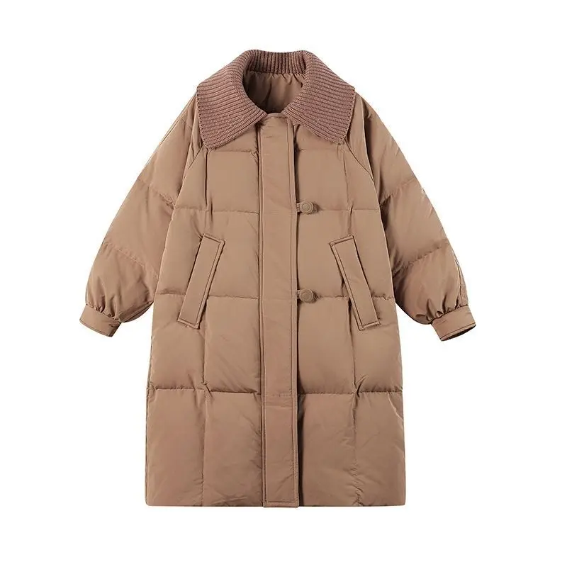 2025 nuevo abrigo de invierno Parkas para mujer chaqueta Parka informal cálida chaquetas largas forro grueso negro caqui ropa de nieve prendas de vestir para mujer