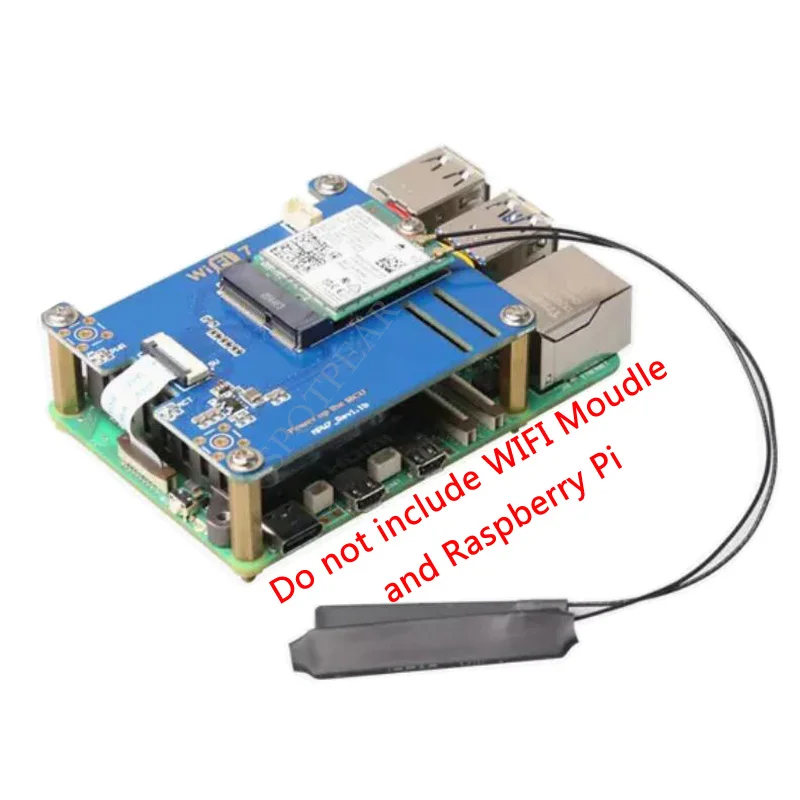 Raspberry Pi 5 PCIe to WIFI7 Adapter Board HAT Pi5 For Google TPU BE200 AX210 AI