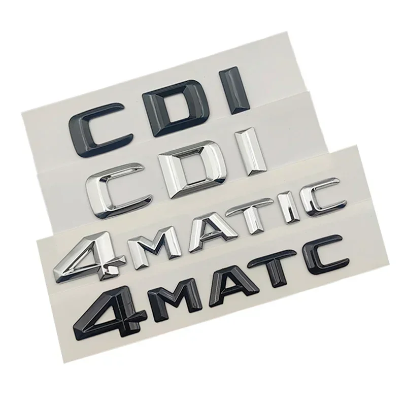 لمرسيدس بنز B180 لاصق الشعار CDI 4 Matic 4matic ثلاثية الأبعاد ABS كروم لامع أسود سيارة جذع رسائل ملصقات شعار الملحقات