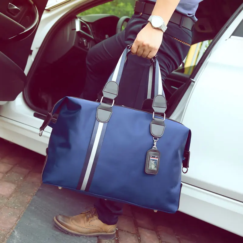 

Large Capaci Men's Travel Bag Handheld Busin Trip Bag ort Tour Bag Waterproof Korean Version Boarding Bag Polyester Pu...