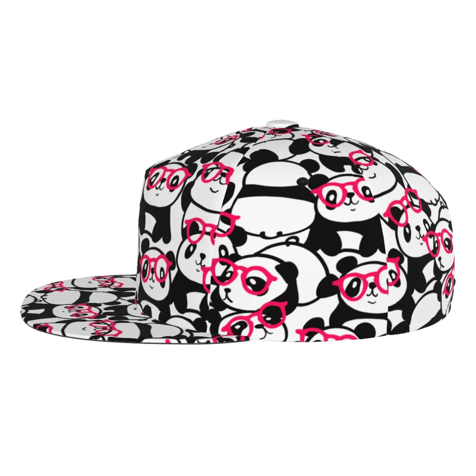 Sombrero Snapback de Pandas para adultos y adolescentes, gorra de béisbol con visera plana de Hip Hop, ajustable, con estampado de dibujos animados, talla única