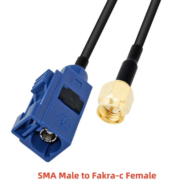 15CM 30CM 50CM 100CM RG174 Fakra RF-Koaxialkabel SMA auf Fakra C Stecker-Buchse-Verbinder Jumper Auto-Navigations-GPS-Antennenadapter – Detail 6