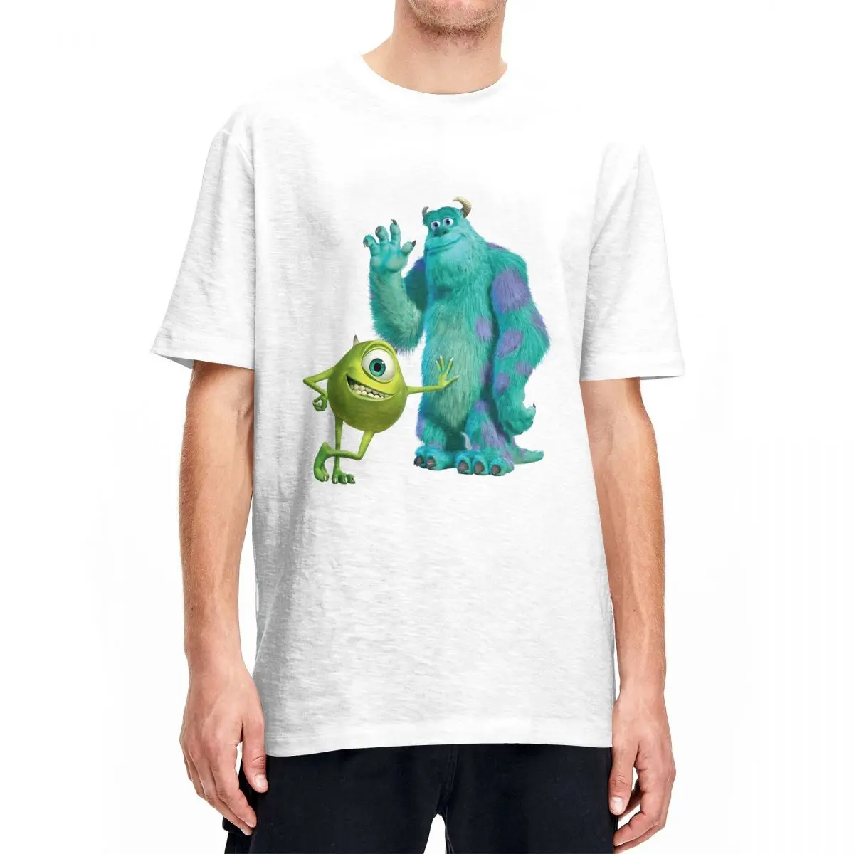 Monsters University Sully Mike Cartoon T-Shirt Men Women Monsters Inc Cotton Tee Shirt O Neck Short Sleeve T Shirt Summer Tops